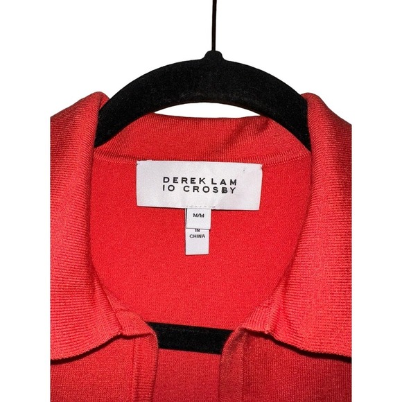 Derek Lam 10 Crosby Coral Raylen Twist Short Sleeve Sweater Dress Size Medium - Picture 5 of 7